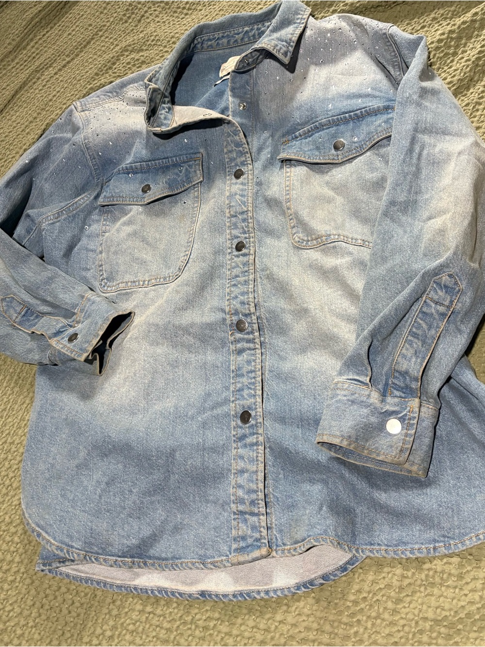 Universal Thread Light Blue Denim Oversized Shirt Jacket
